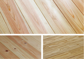 肌に伝わるムク床のぬくもり