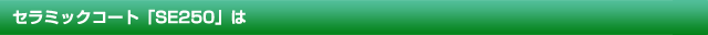 セラミックコート「SE250」とは