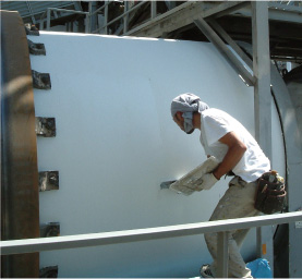 ドライヤーの外壁に